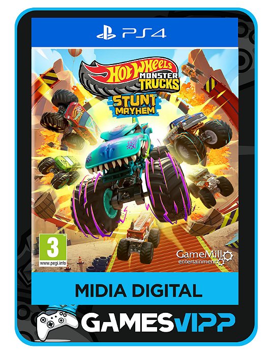 Hot Wheels Monster Trucks: Stunt Mayhem - Ps4 Midia digital