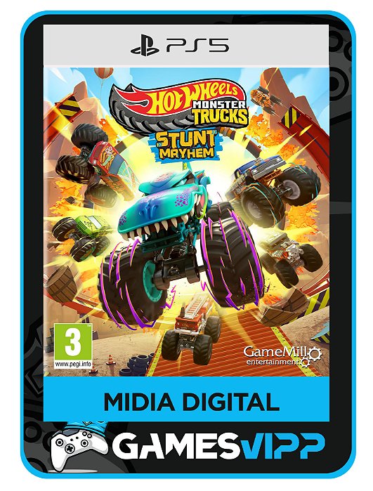 Hot Wheels Monster Trucks: Stunt Mayhem - Ps5 Midia digital