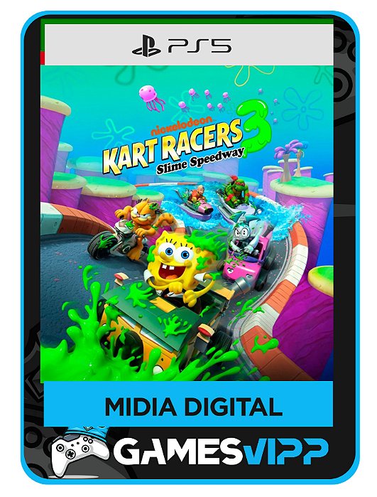 Nickelodeon Kart Racers 3: Slime Speedway-Ps5 Midia Digital