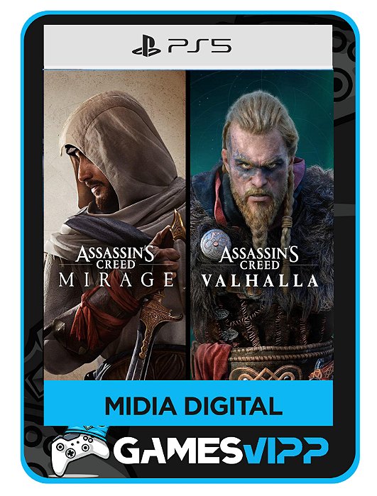 Pacote Assassin’s Creed Mirage e Assassin's Creed Valhalla-Ps5 Midia digital