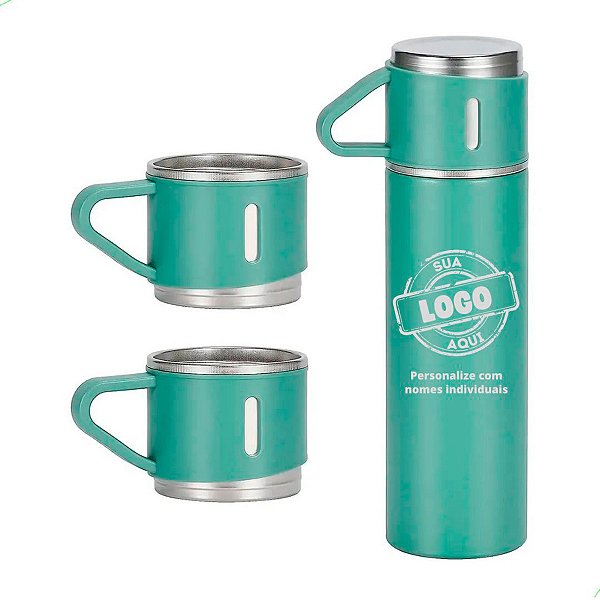 Garrafa Térmica com + Xícaras Personalizadas
