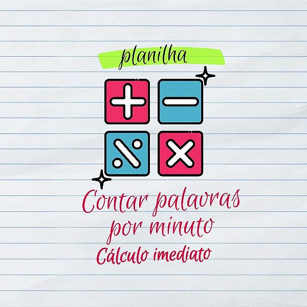 Planilha contar palavras por minuto