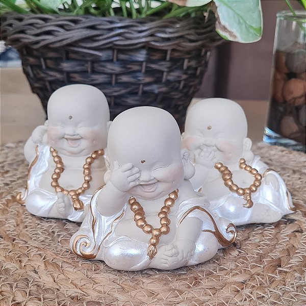 Trio de Budas com Colar