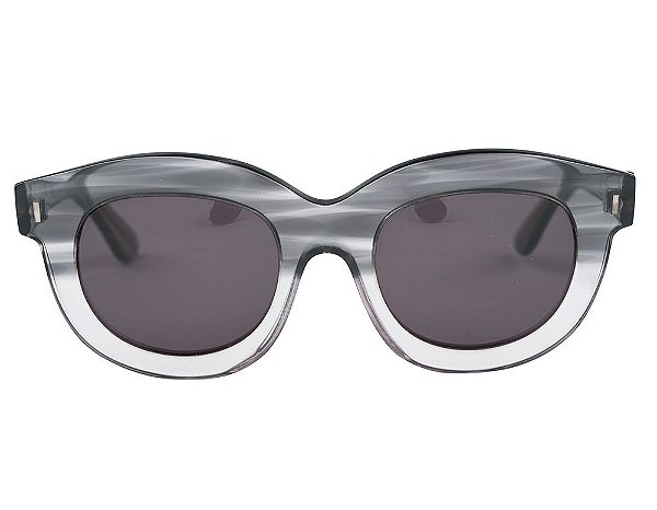 Gilda cristal cinza gradiente com lentes