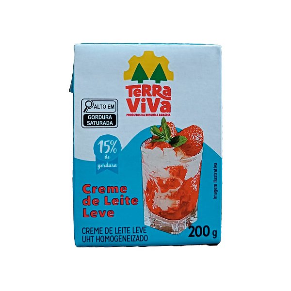 Creme de leite terra viva 200g