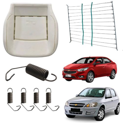Kit Espuma Injetada Assento Banco Dianteiro 14185 CELTA PRISMA + 5 Molas + Grade