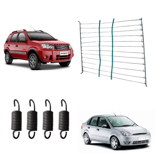 KIT 4 Molas + Grade para Banco Assento Dianteiro FIESTA ECOSPORT