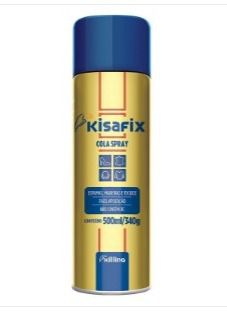 Cola Spra Kisafix Adesivo De Contato 500ml para espuma tecidos madeira