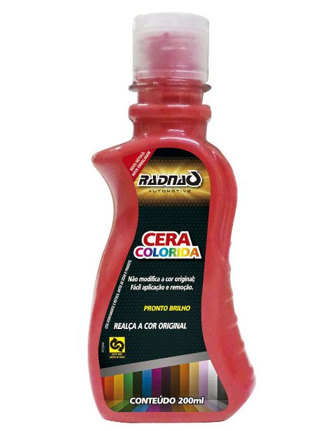 Cera Automotiva Cremosa VERMELHA 200ML