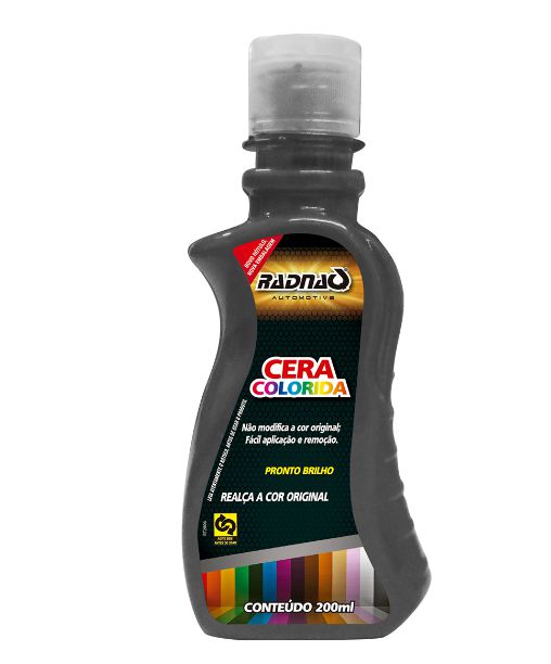 Cera Automotiva Cremosa Colorida Cinza 200ML