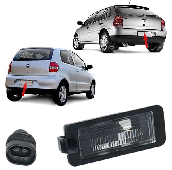 Lanterna de Placa com soquete GOL PARATI SAVEIRO G4 GOL G3 FASE 2 CROSSFOX FOX SAVEIRO G5