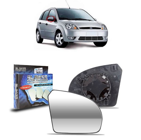 Lente Espelho Base Metalizado do Retrovisor Direito FIESTA SEDAN HATCH ROCAN KA