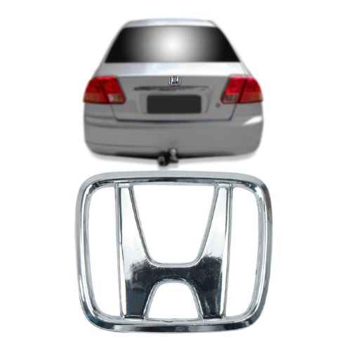Emblema Letreiro Porta Malas Cromado para Carros CIVIC 1997 A 2003