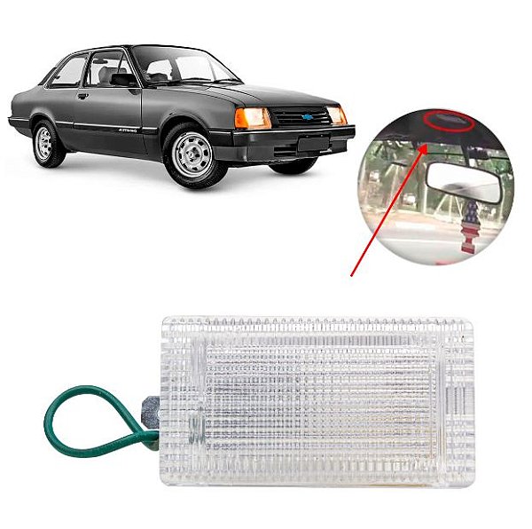 Lanterna De Teto Cristal Com Soquete Para Monza Chevette