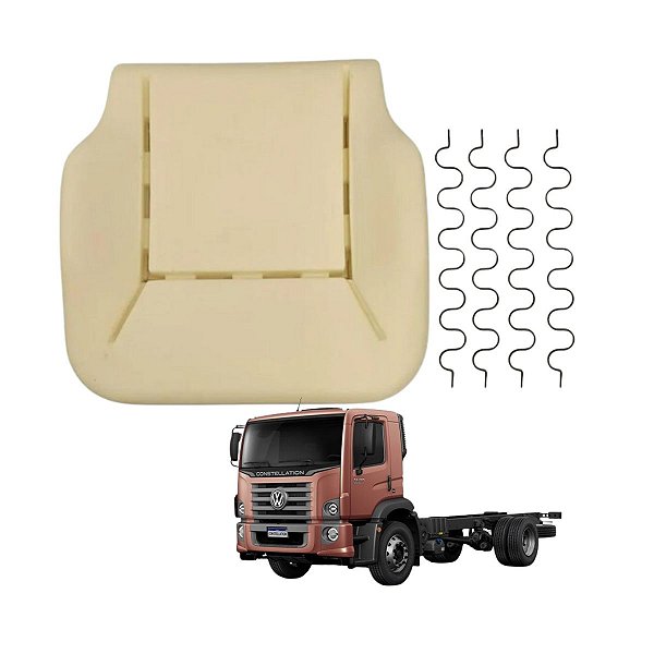 KIT ESPUMA DE ASSENTO BANCO DIANTEIRO CAMINHAO COSTELLATION 14253 + 4 MOLAS