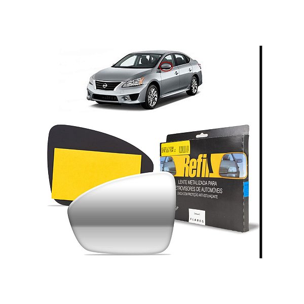 Lente Espelho Retrovisor Sem Base Plano Esquerdo Sentra