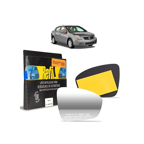 Lente Espelho Retrovisor Sem Base Convexo Ing Direito Sentra