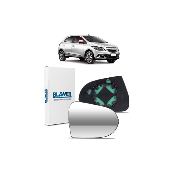 Lente Espelho Retrovisor Com Base Espelhado Direito Onix  2013 a 2019