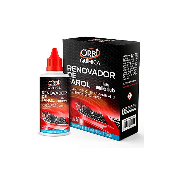 Renovador Limpador Restaurador Renova Farol Amarelado 50ML