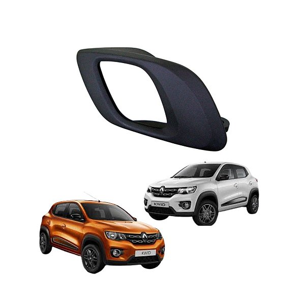 Gatilho da Maçaneta Interna Lado Direito Porta Dianteira/Traseira Preto Texturizado Haste Curva Renault Kwid