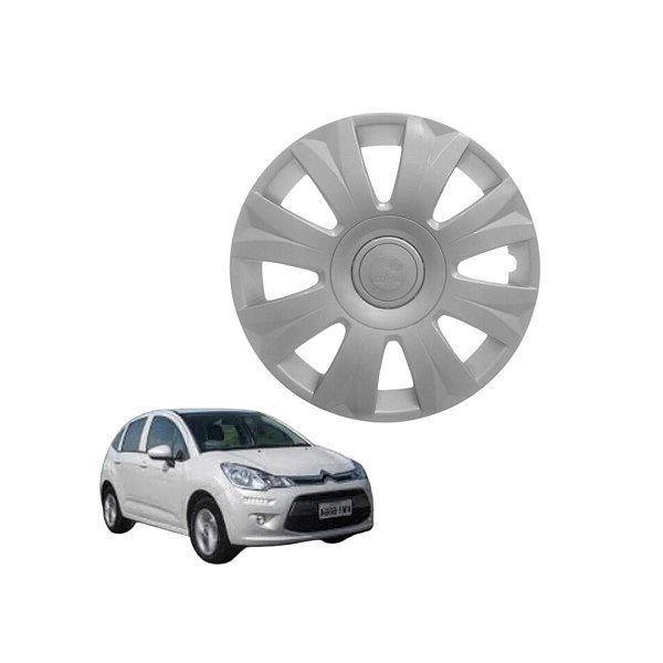 Calota Aro 15 GRID Fixação Pressão Citroen C3 2014 a 2015