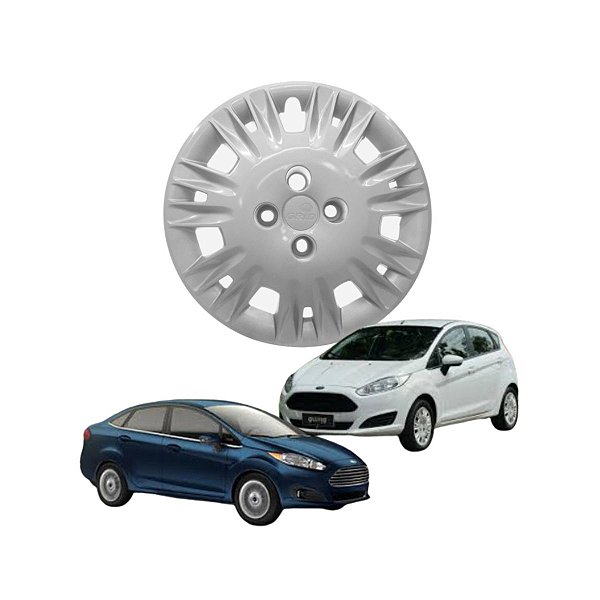 Calota Aro 15 GRID Fixação Parafuso Cubo Padrão New Fiesta e New Fiesta Sedan 2014 a 2017