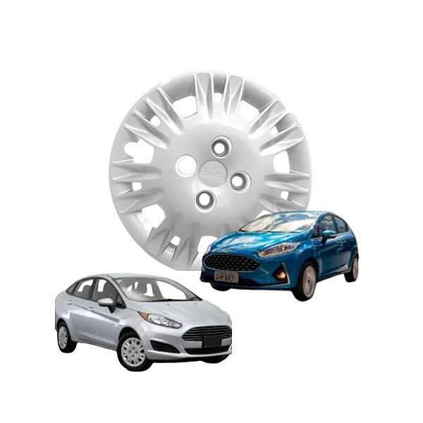 Calota Aro 14 GRID Fixação Parafuso Cubo Baixo New Fiesta e New Fiesta Sedan 2014 a 2017