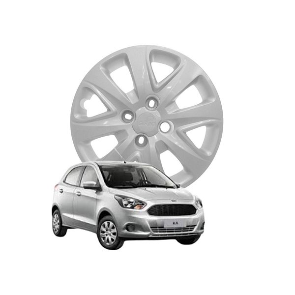 Calota Aro 14 GRID Fixação Parafuso Cubo Baixo Novo Ka+ Novo Ka Hatch/Sedan 2015 a 2016