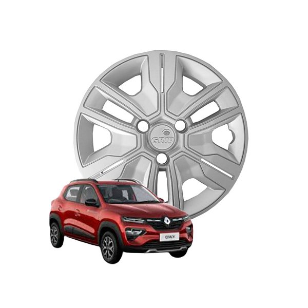 Calota Aro 14 GRID Fixação Encaixe Kwid Outsider 2023