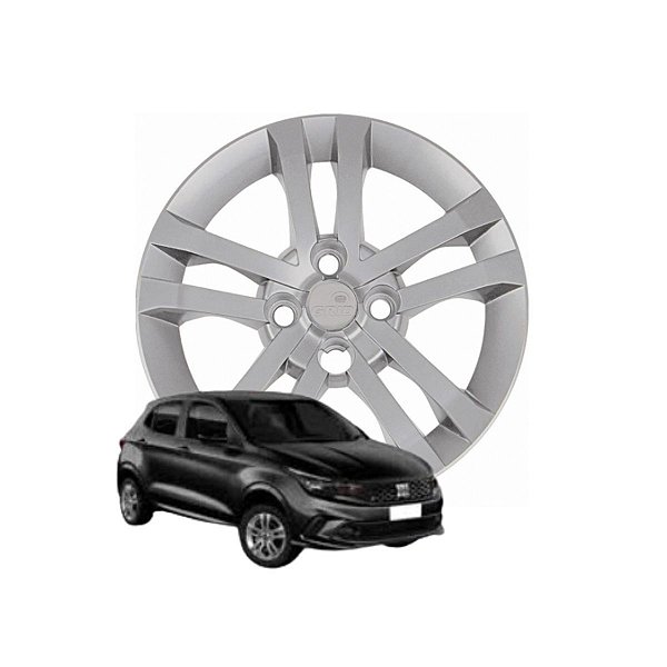 Calota Aro 14 GRID Fixação Parafuso Cubo Baixo Fiat Argo 2021 a 2022