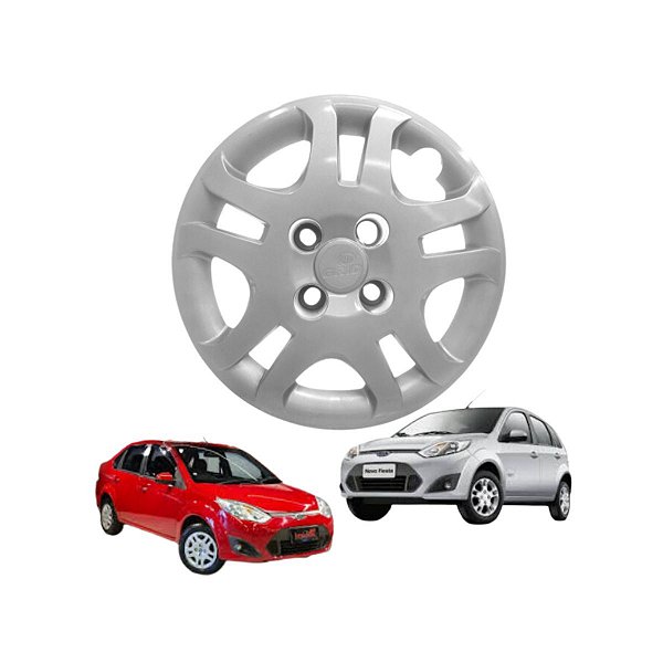 Calota Aro 14 GRID Fixação Parafuso Cubo Baixo Ford Fiesta 2011 a 2013