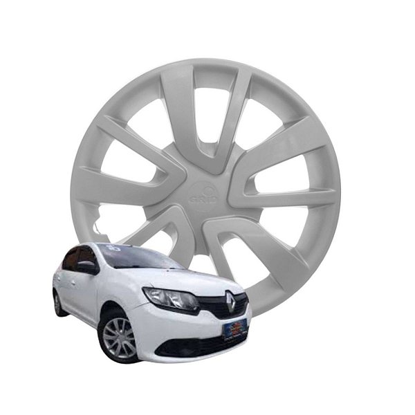 Calota Aro 14 GRID Fixação Pressão Logan 2014 a 2016