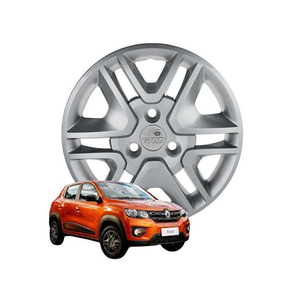 Calota Aro 14 GRID Fixação Parafuso Cubo Padrão Kwid 2018 a 2020