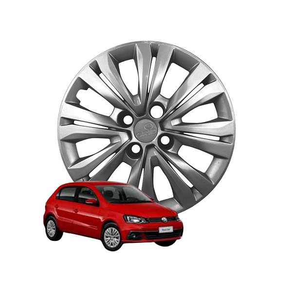 Calota Aro 14 GRID Fixação Parafuso Cubo Alto Gol G7 2017 a 2018