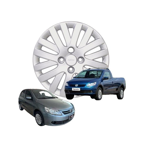 Calota Aro 14 GRID Fixação Parafuso Cubo Alto Gol Saveiro Voyage  G5 2009 a 2011