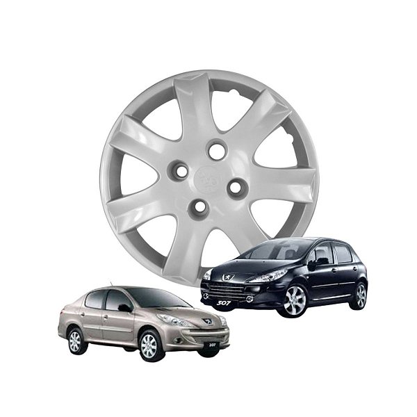 Calota Aro 14 GRID Fixação Parafuso Cubo Baixo Peugeot 207 e 307