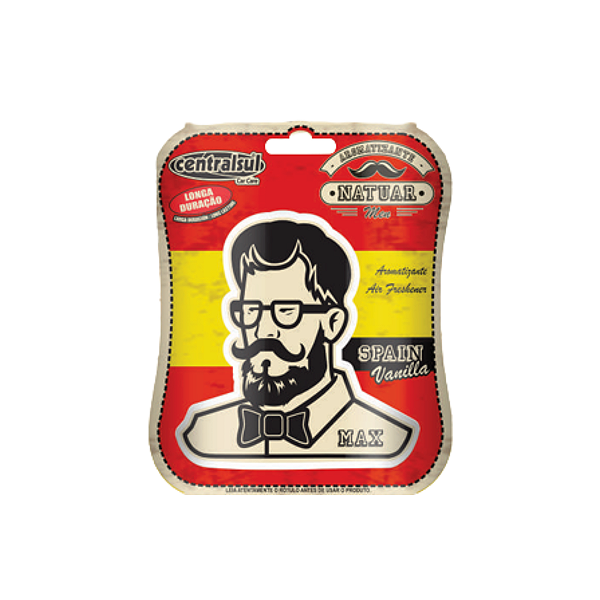 Aromatizante Cheirinho Automotivo Centralsul Miniatura Men Spain Vanilla