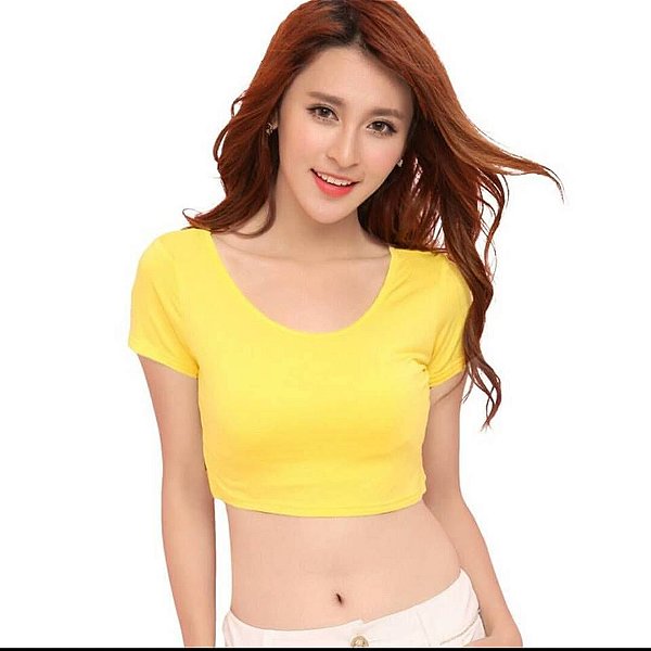 Top Cropped Amarelo