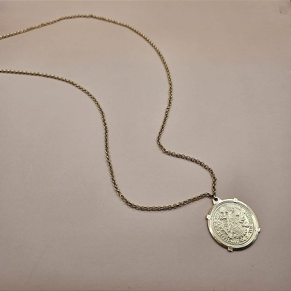 COLAR LONGO MEDALHA