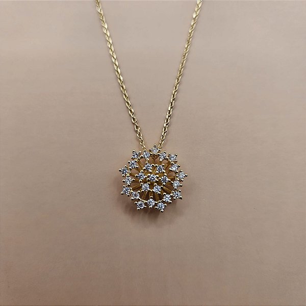 COLAR CHUVEIRO DOURADO