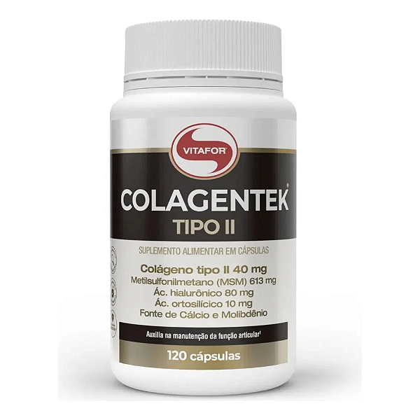 Colágeno Tipo II Vitafor Colagentek 120 Caps