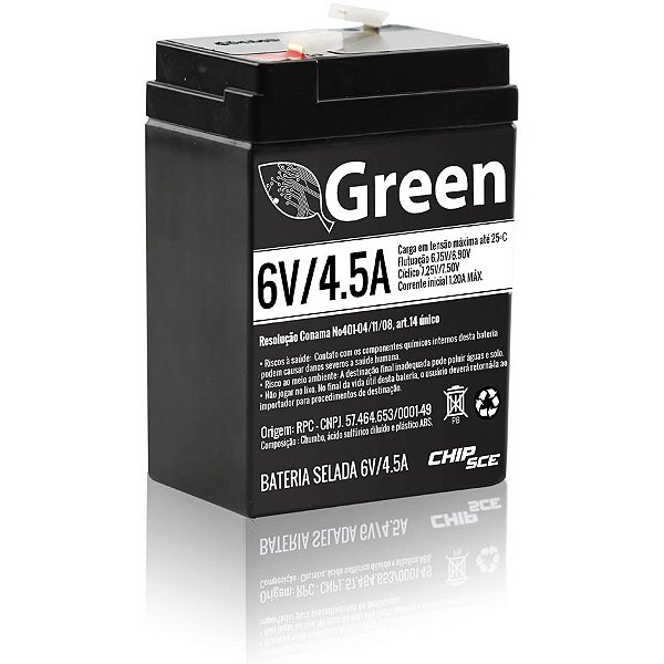 Bateria Selada 6V - 4,5Ah - Green