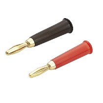 Plug Banana 4mm Preto e Vermelho - Par