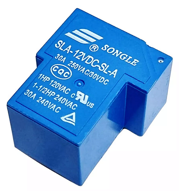 Relé de Potência 12V 30A SLA-12VDC-SL-A 4 Terminais