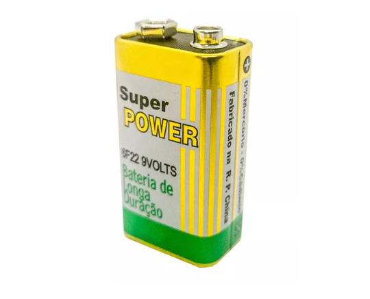 Bateria 9v Super Power 6f22 Longa Duração