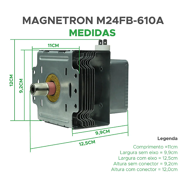 Magnetron Universal para Microondas M24FB-610A