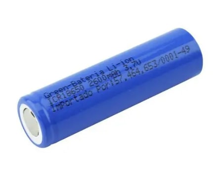 Bateria 3.7 V  2500Mah Li-ION Industrial CR 18650  SEM FIO