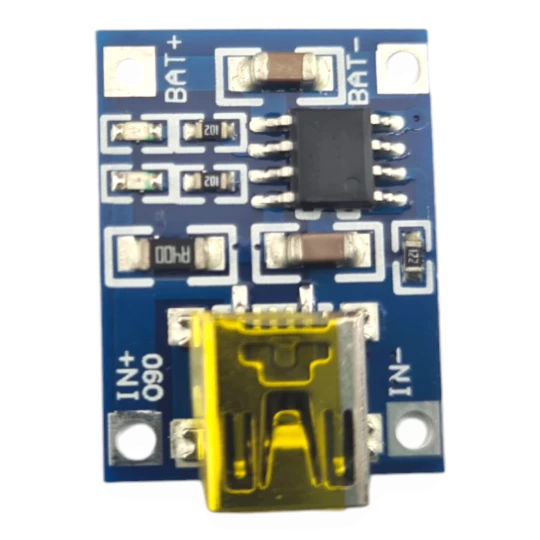 Carregador De Bateria De Lítio TP 4056 Com Proteção - Mini USB