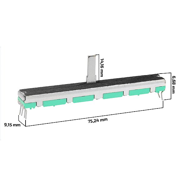 Potenciometro Deslizante 10ka - Usado Em Mesas De Som Behringer / Ciclotron