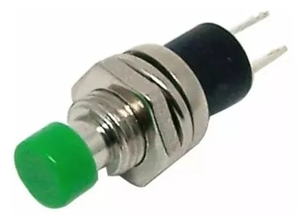 Chave Push Button NA - PBS-110 - Verde